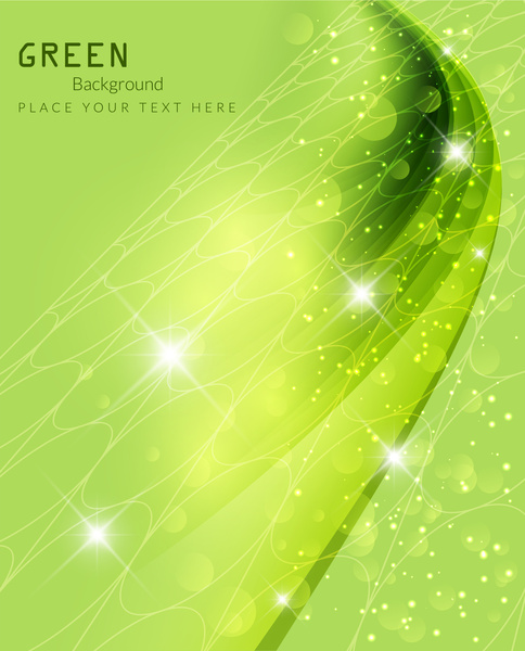 sparkle bokeh green background vector