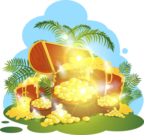 sparkling gold vector set 