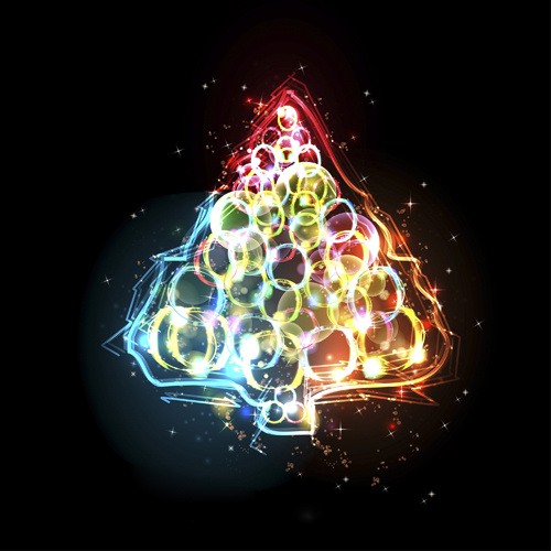 special christmas tree design elements vector