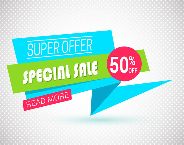 special sale banner vector illustration with 3d background