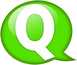 Speech balloon green q