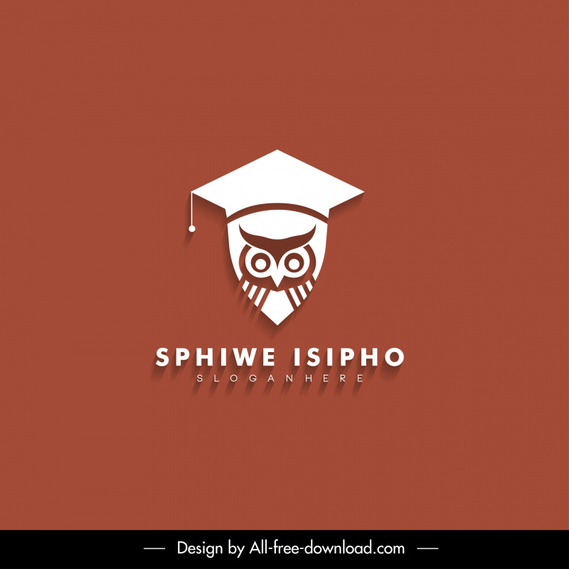 sphiwe isipho logotype flat graduated hat owl sketch