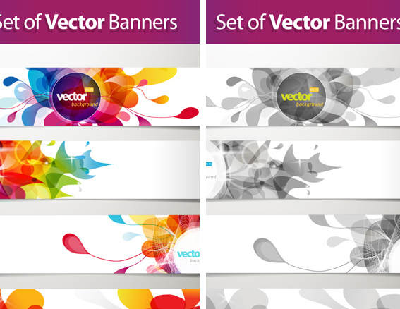 splash banner vector collections