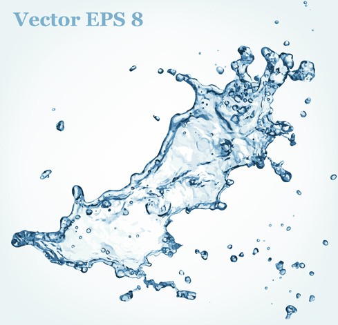 commercial water splash vector