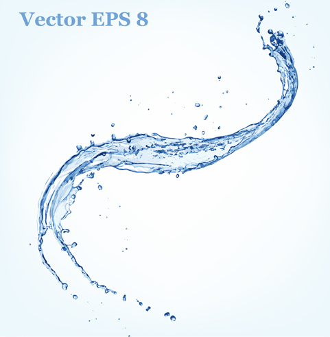 splash blue water vector background