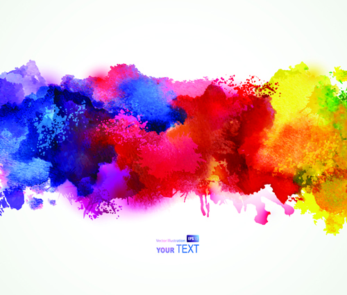 splash watercolor stains background vector