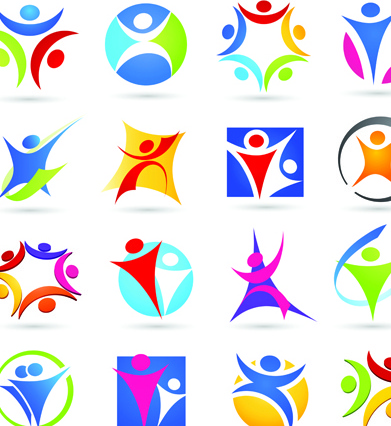 sport elements logo and icon vector