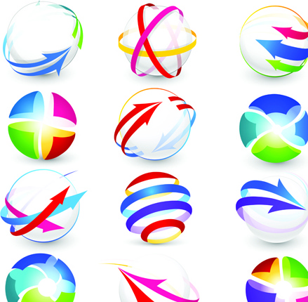 sport elements logo and icon vector 