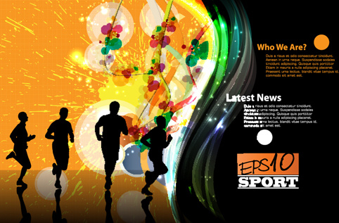 sports design elements vector background 