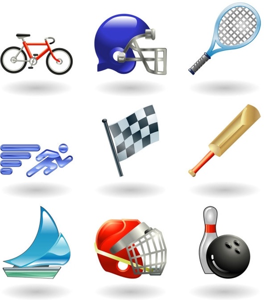 sportsrelated icons 01 vector