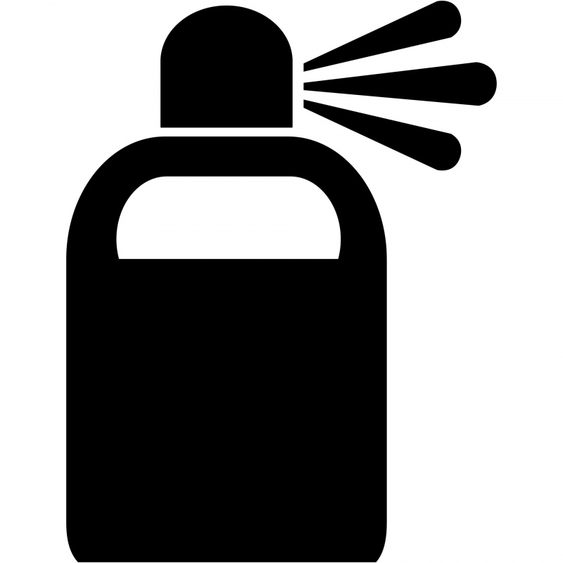 spray can sign icon flat black white contrast outline 