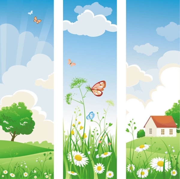 spring of banner02 vector