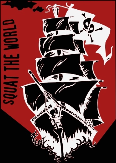 Squat The World Pirate Ship clip art