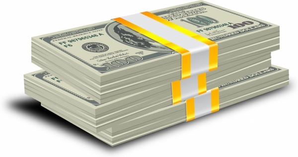 Stack of dollars Free vector in Adobe Illustrator ai ( .AI ...