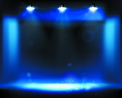 stage and spotlights design vector 