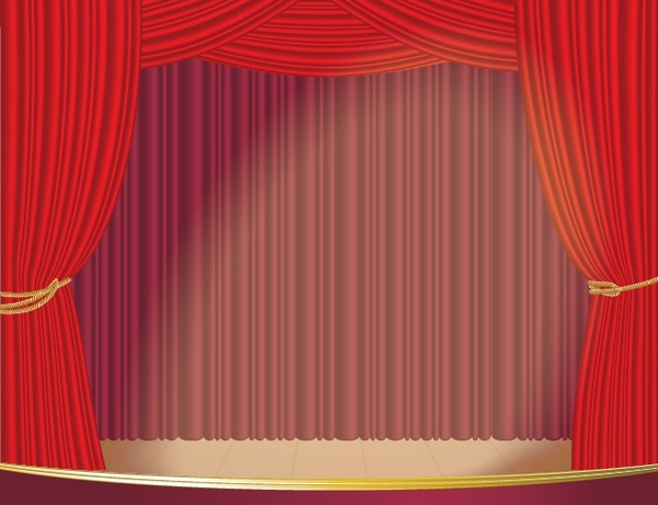 stage curtain background classical red design