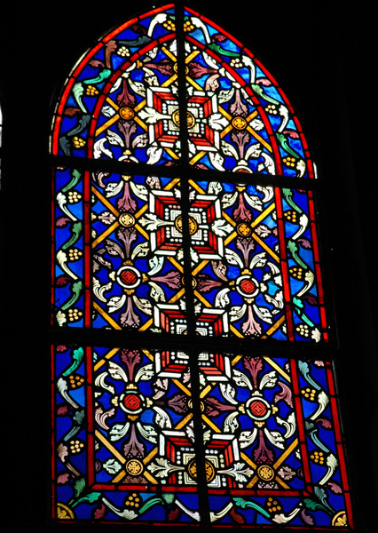 stained glass window iglesia santa barbara de santa rosalia designed by gustave eiffel gothic pre fabricated metal church san rosalia baja california sur mexico dedicated 1887