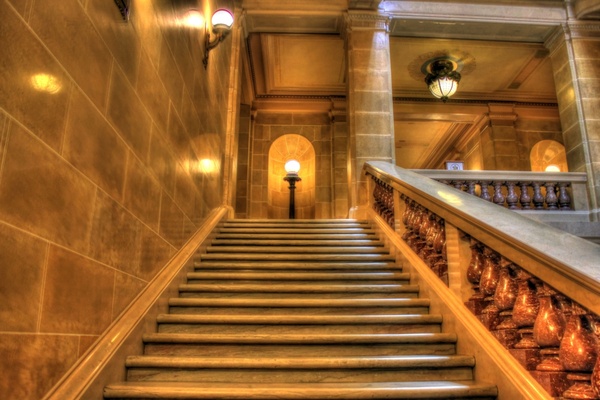 stairs at the capitol building in madison wisconsin