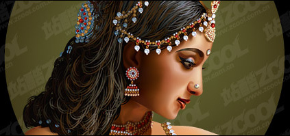Standard Indian beauty women Free vector in Adobe Illustrator ai ...