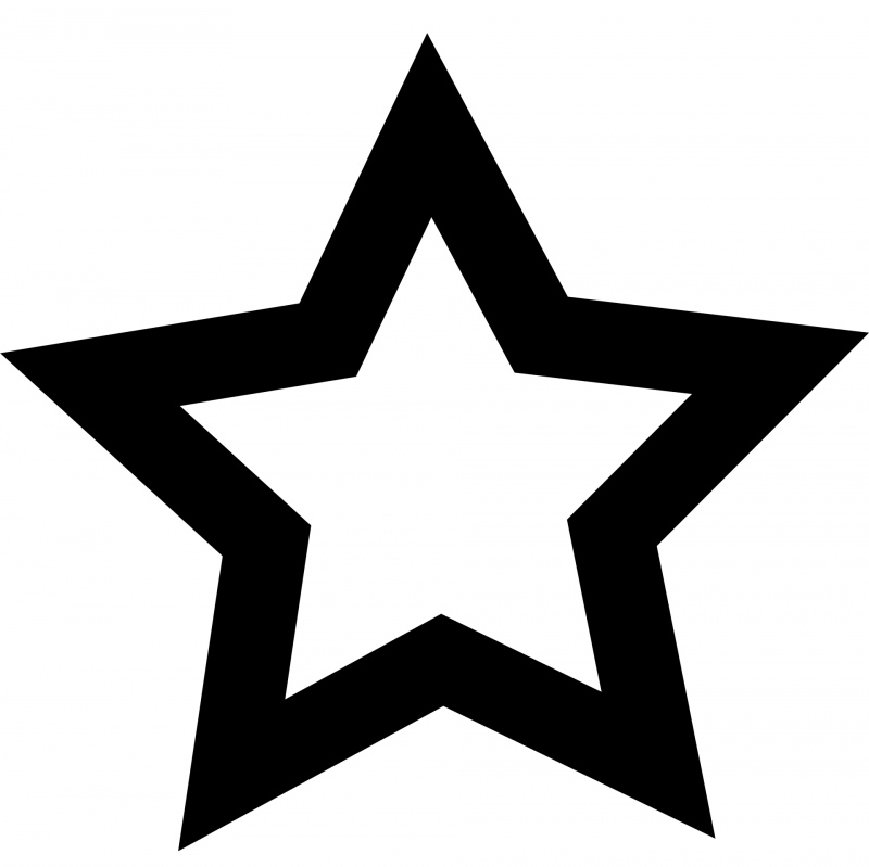 star interface sign icon flat black white contrast symmetric sketch