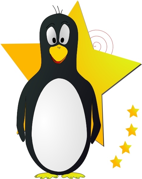 Star Penguin clip art