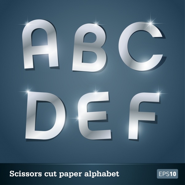 starlight papercut vector alphabet wordart