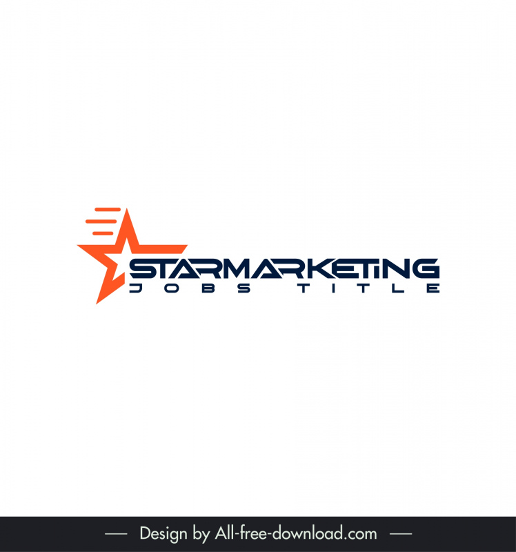 starmarketing logo star texts decor
