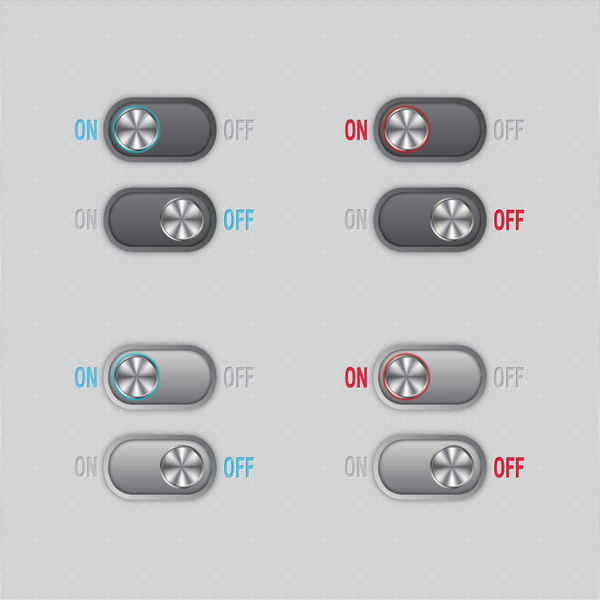 startup buttons vector illustration with horizontal style