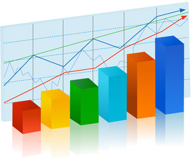 statistical chart elements vector 