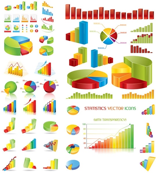 statistics theme vector 