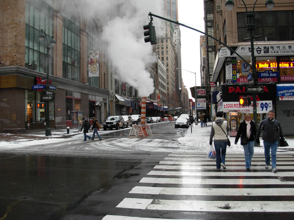 steam from a new york city street