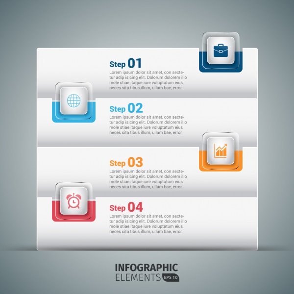 step by step infographics template