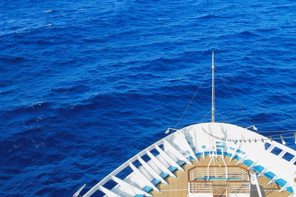 stern of cruise ship on ocean