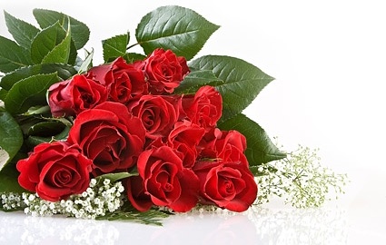 stock photo of red roses bouquet 