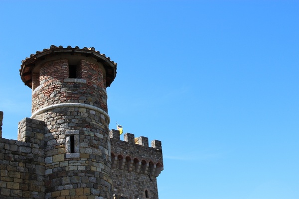 stone castle tower on clear sky