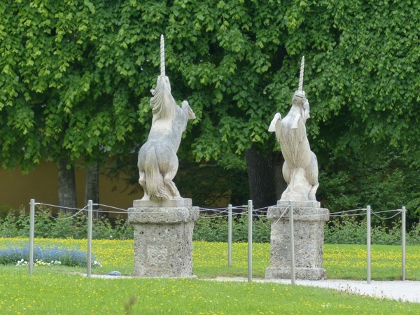stone figures figures unicorns