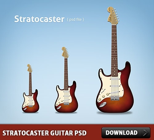 Stratocaster Guitar Free PSD