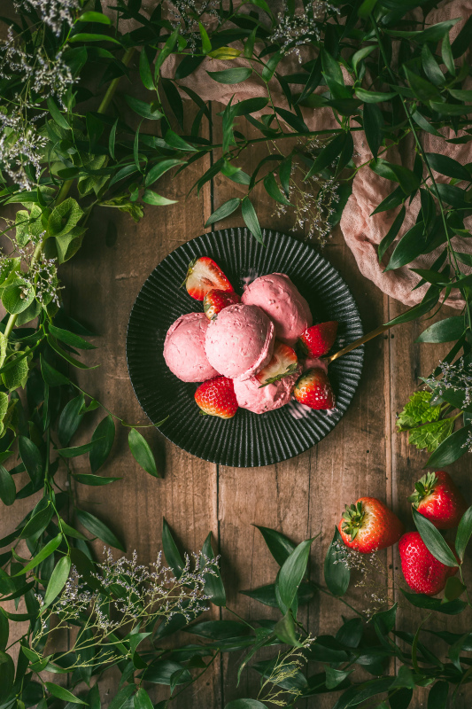 strawberry cream food picture elegant decor