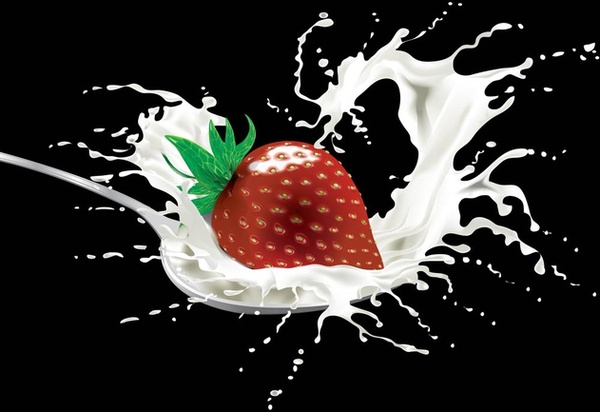 strawberry graphics food vector
