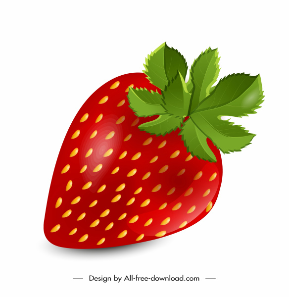 strawberry icon shiny colorful design