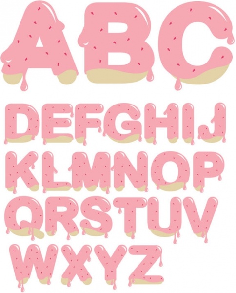 strawberry jam letters vector
