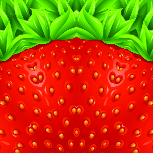 strawberry summer background vector