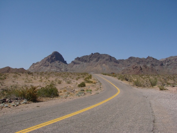 street mountains desert