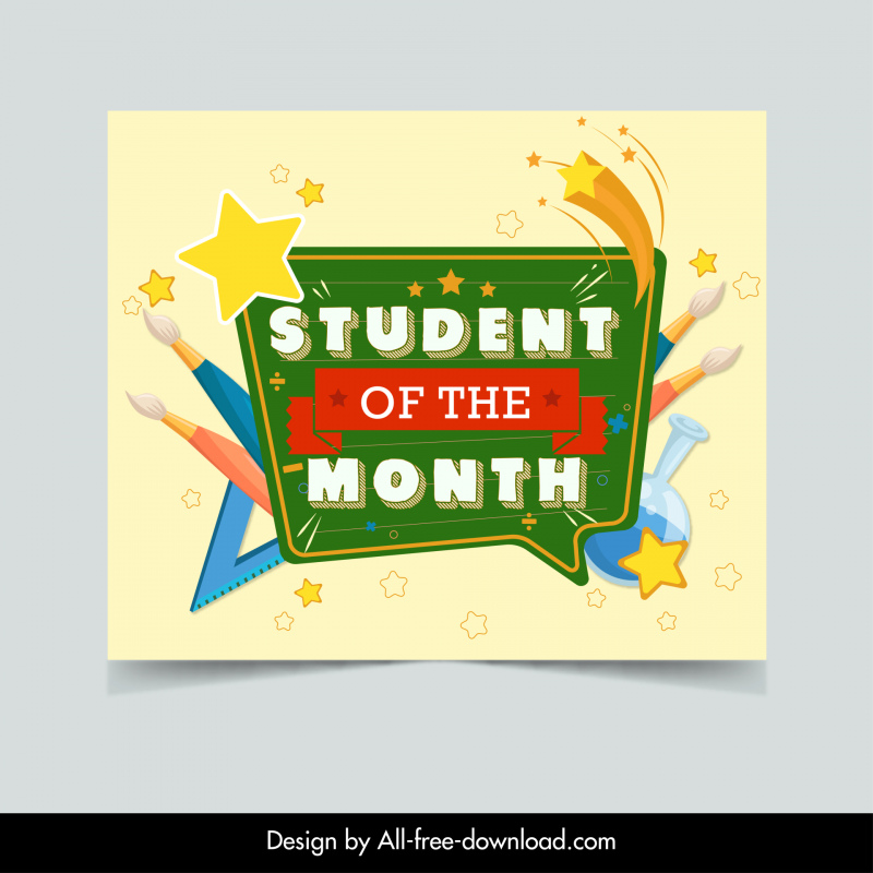 student of the month poster template dynamic educational tools decor