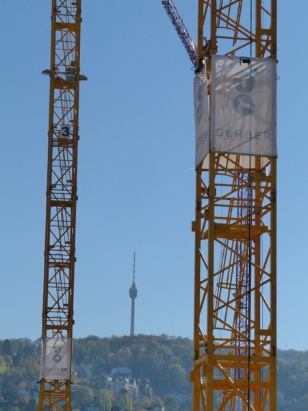 stuttgart tv tower cranes