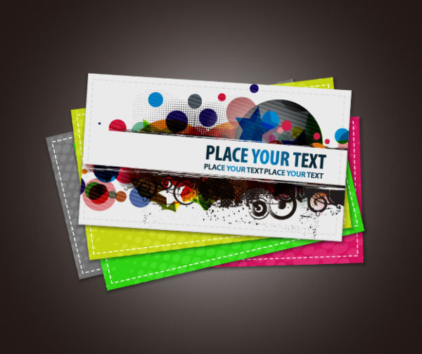 stylish advertising cards design vector 