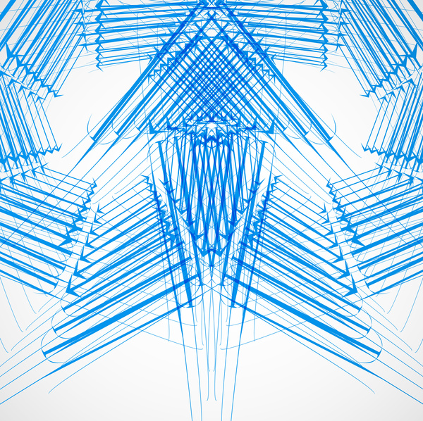 stylish blue outline sketch arrows vector design illustration