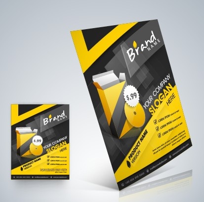 stylish business flyer template design