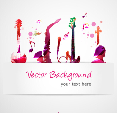 stylish colorful music vector background graphics