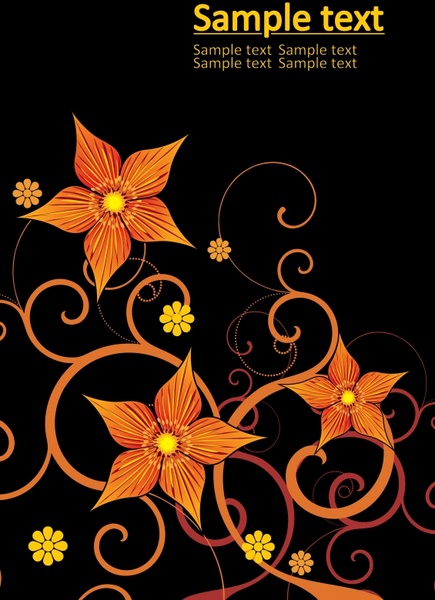 petals background colored dark design flat curves sketch